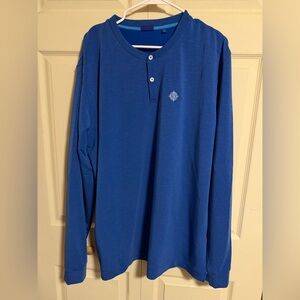 Footjoy Men's XL Blue Long Sleeve Henley Shirt